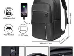 Business Laptop Backpack, School College Office Bag with USB Charging Port