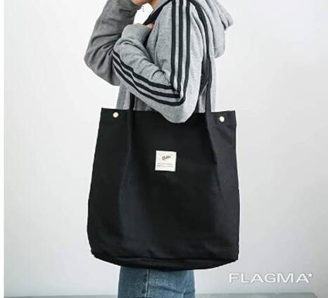 Canvas Tote Bag for Women Girls Washable, Reusable Carry Shoulder Bag with Inner Pocket