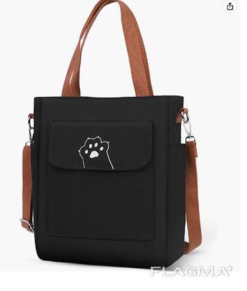 Canvas Tote Bag For Women With Zipper Pocket Handbags Beach Bags Shopping Bag Hobo Womens