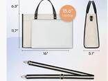 Laptop Tote Bag Canvas Laptop Bag 15.6 inch Work Shoulder Bags Casual Briefcase H