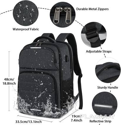 Laptop Travel Business Backpack Large Waterproof Work Computer Backpacks for Men and Women