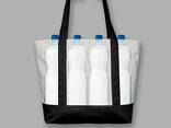 Stylish Canvas Tote Bag with an External Pocket, Top Zipper Closure, Daily Essentials - photo 5