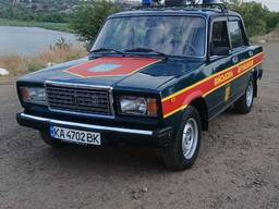 The VAZ 2107 is a special vehicle used by Ukraine’s military traffic police.