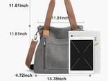 Women Canvas Handbag Shoulder bags Casual Multi-Pocket Top Handle Tote Crossbody Shopping - фото 3